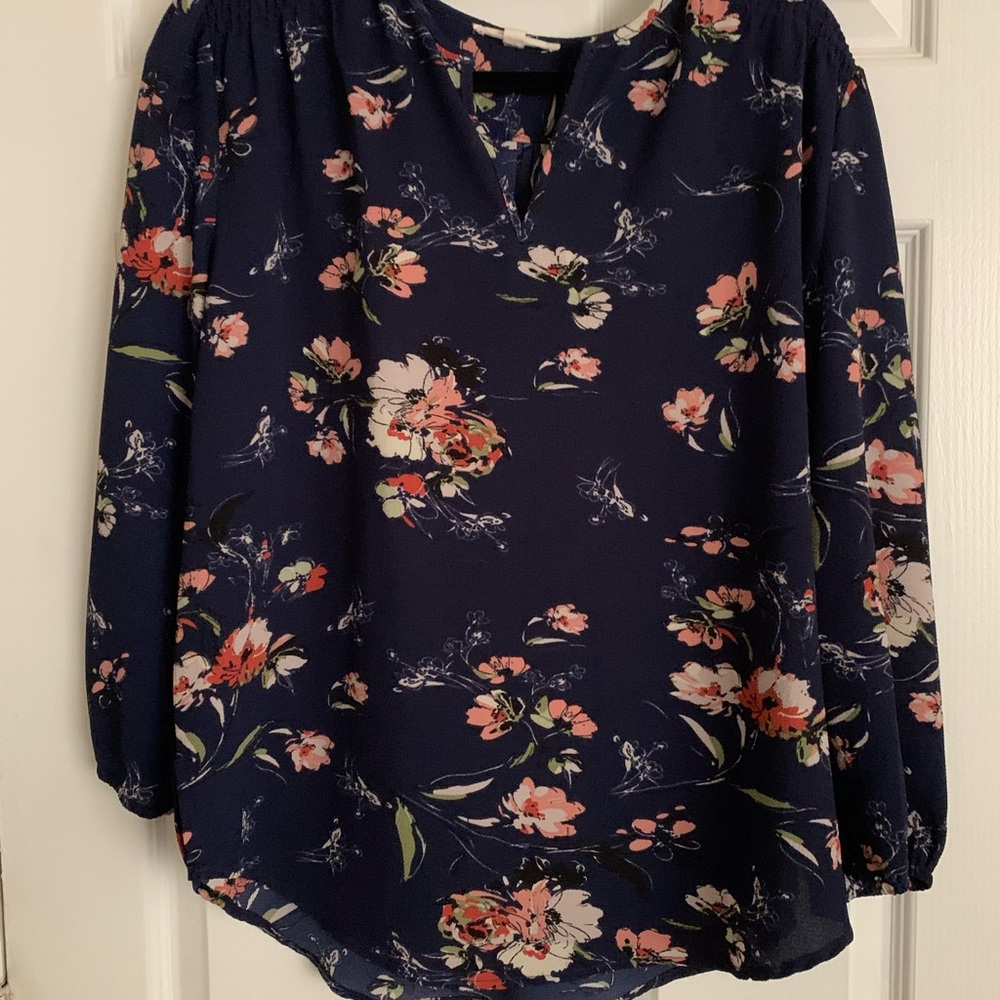 Floral Navy Women's Top